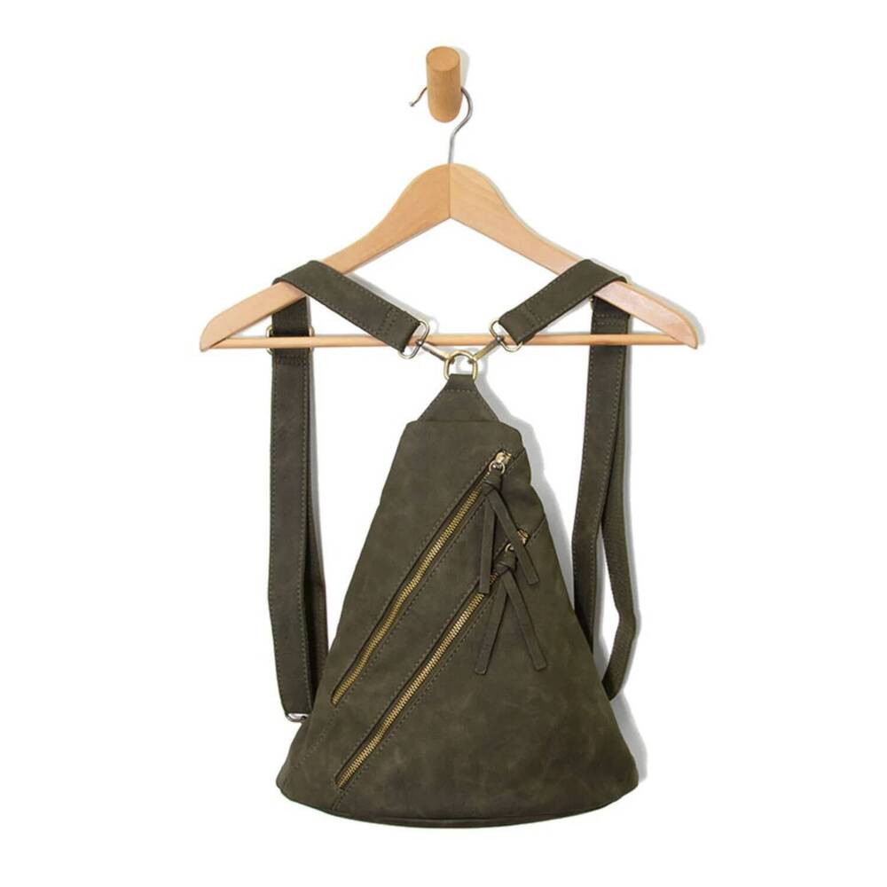 NEW JOY SUSAN women's peyton convertible backpack in olive